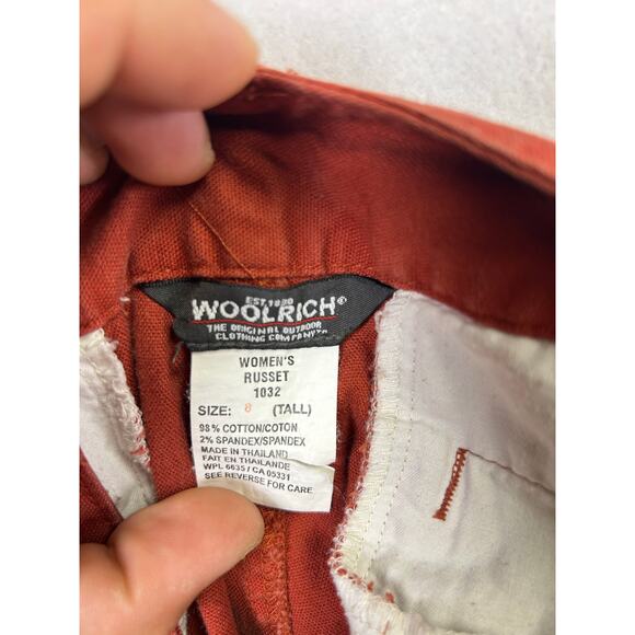 Woman's WoolRich Red Cotton Pants - Size 8 Tall Business casual comfortable - Picture 8 of 11